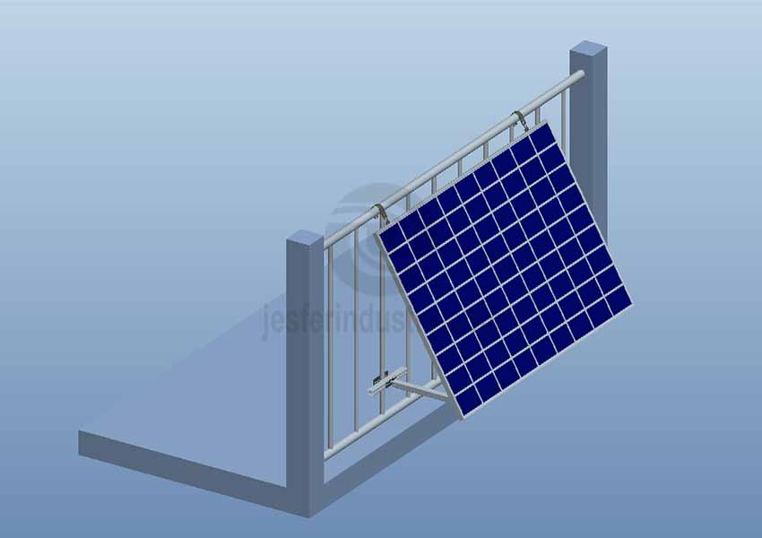 Soporte fotovoltaico para balcón de aluminio de Dinamarca