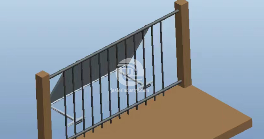 soporte de pared para valla de balcón con panel solar