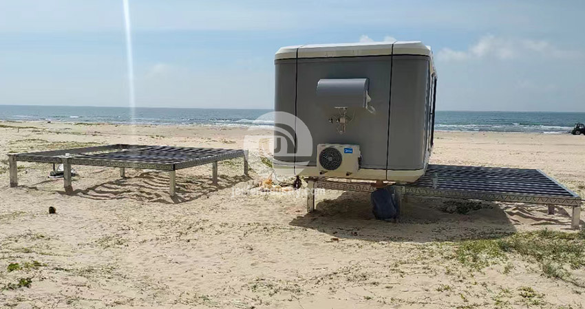 Colocación de postes metálicos para vallas sin hormigón.