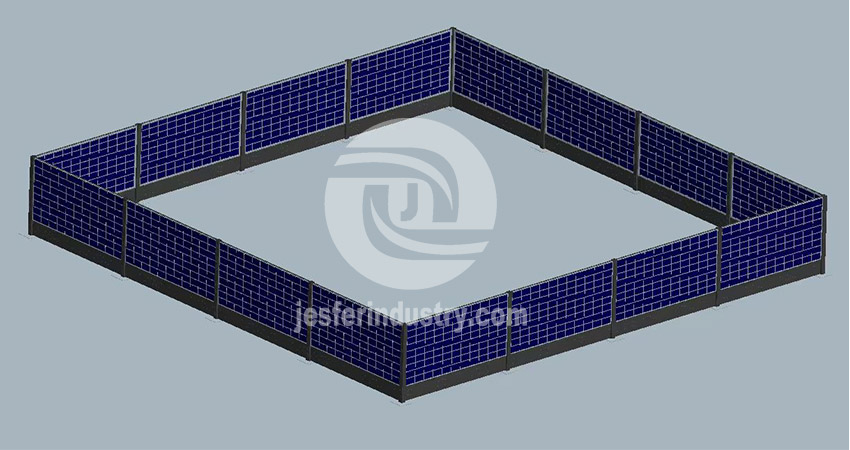 soporte de pared fotovoltaico para jardín