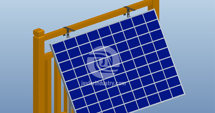 soporte universal para montaje en poste de panel solar