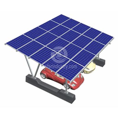 Sistema de estructura de montaje de garaje para cochera solar
