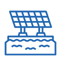 montaje de paneles solares flotantes